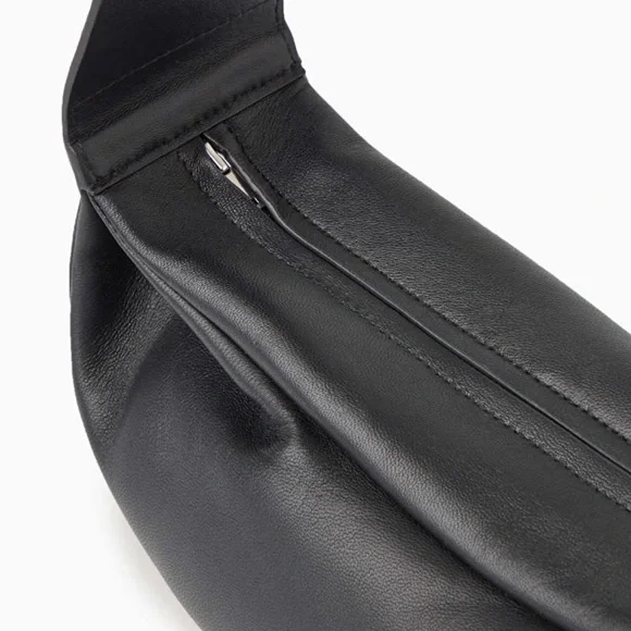 COS Black Leather Crescent Crossbody Bag - Picture 5 of 11